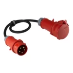 Adapter siłowy 1 m z wtyczki 16A 5p 400V na gniazdo 32A 5P 400V 2551