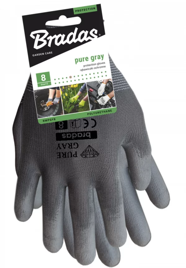 Rękawice ochronne PURE GRAY poliuretan, blister - RWPGY8/9/10/11 - obrazek 2