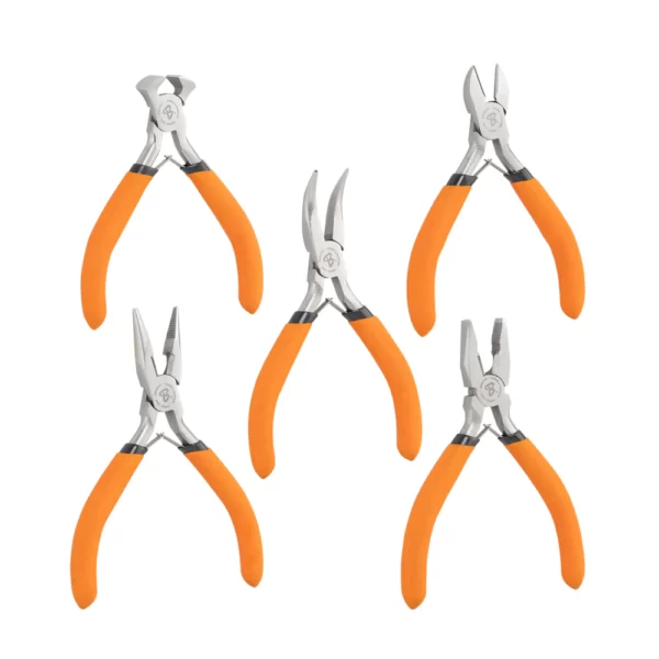 Zestaw szczypiec CLASSIC MINI 5 sztuk niklowane - DIY-PL21/2SET
