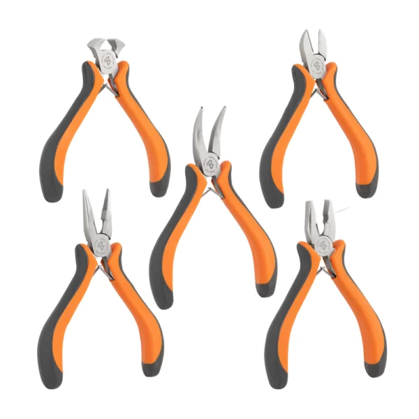 Zestaw szczypiec MINI 5 sztuk niklowane - DIY-PL20/2SET