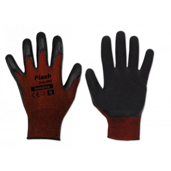 Рукавички захисні FLASH GRIP RED латексні - RWFGRD6/7/8/9/10/11