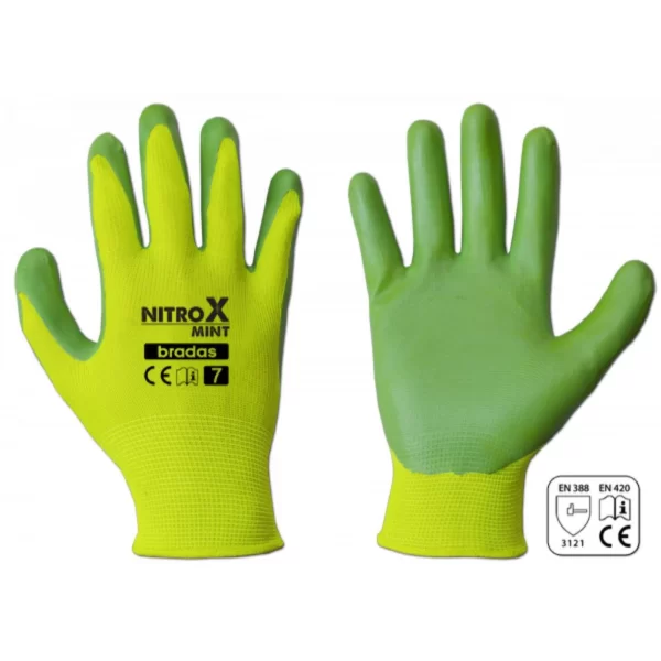 Рукавички захисні NITROX MINT, нітрилові - RWNM6/7/8